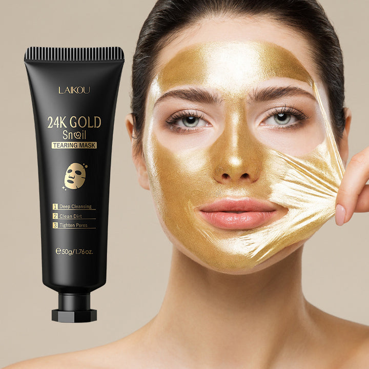 Gold Foil Snail Tear-Off Mask Hydrating and Nourishing Skin