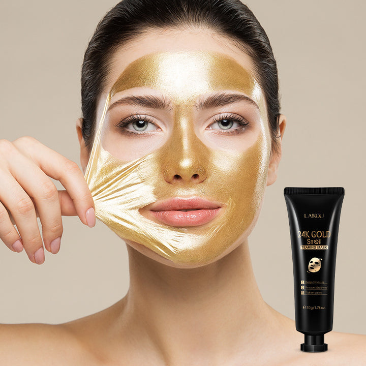 Gold Foil Snail Tear-Off Mask Hydrating and Nourishing Skin