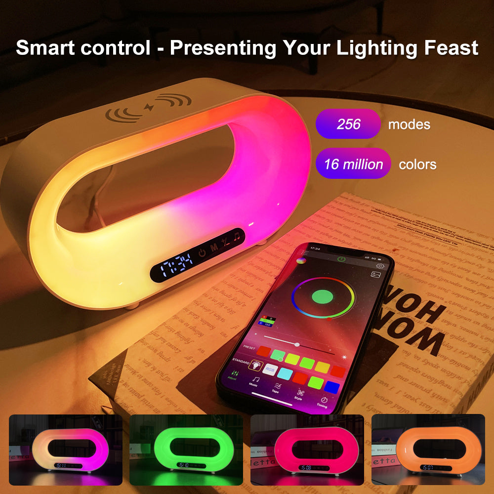 Multi-function 3-in-1 LED Night Light with APP Control Clock