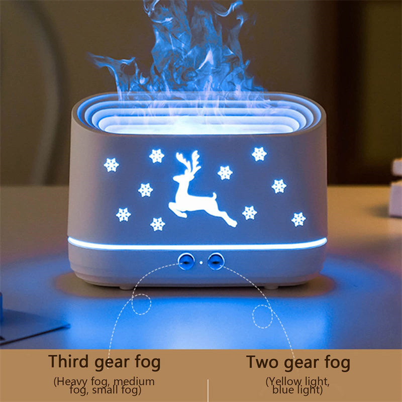 Elk Flame Humidifier Diffuser Mute Atmosphere Lamp for Home