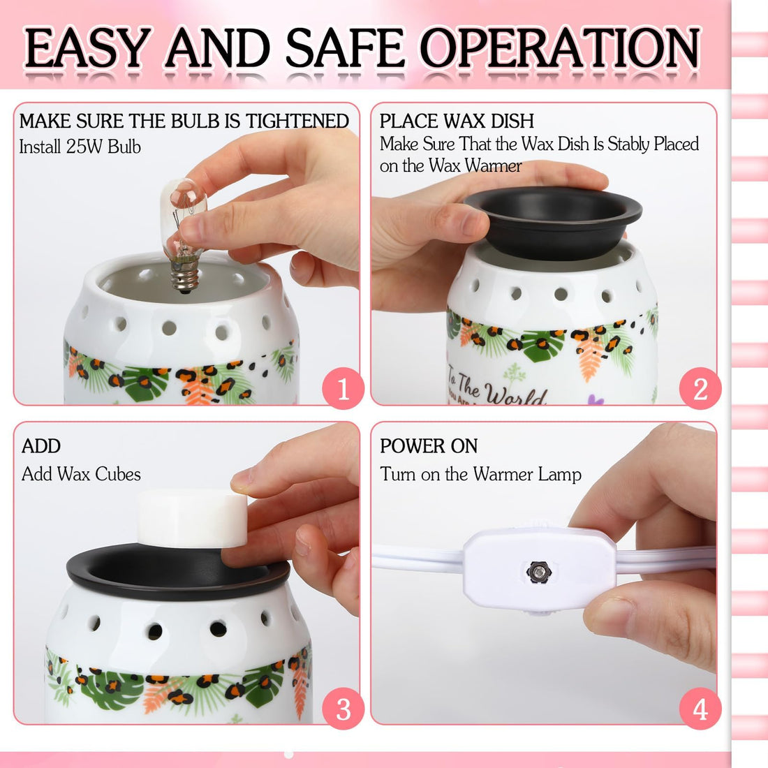 Mom Gifts Wax Warmer Wax Melt Warmer Ceramic Electric Scentsy Candle Wax Melts