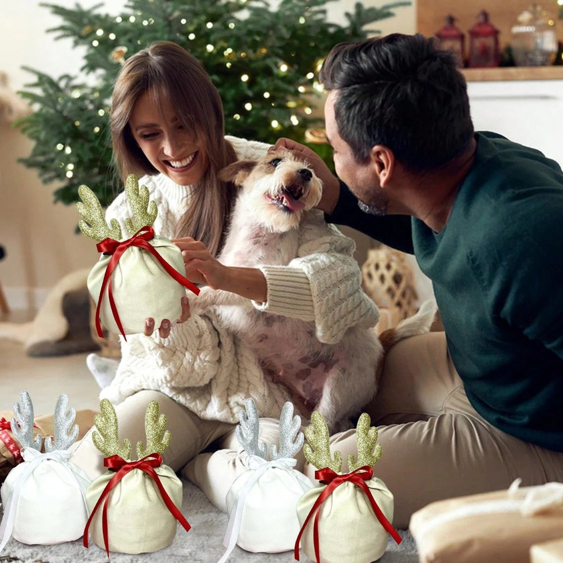 5 Pcs Christmas Gift Pouch Christmas Velvet Drawstring Bag Christmas Treat Bags With Drawstring Christmas Drawstring Wrapping Bags For Jewelry Xmas Party Supplies