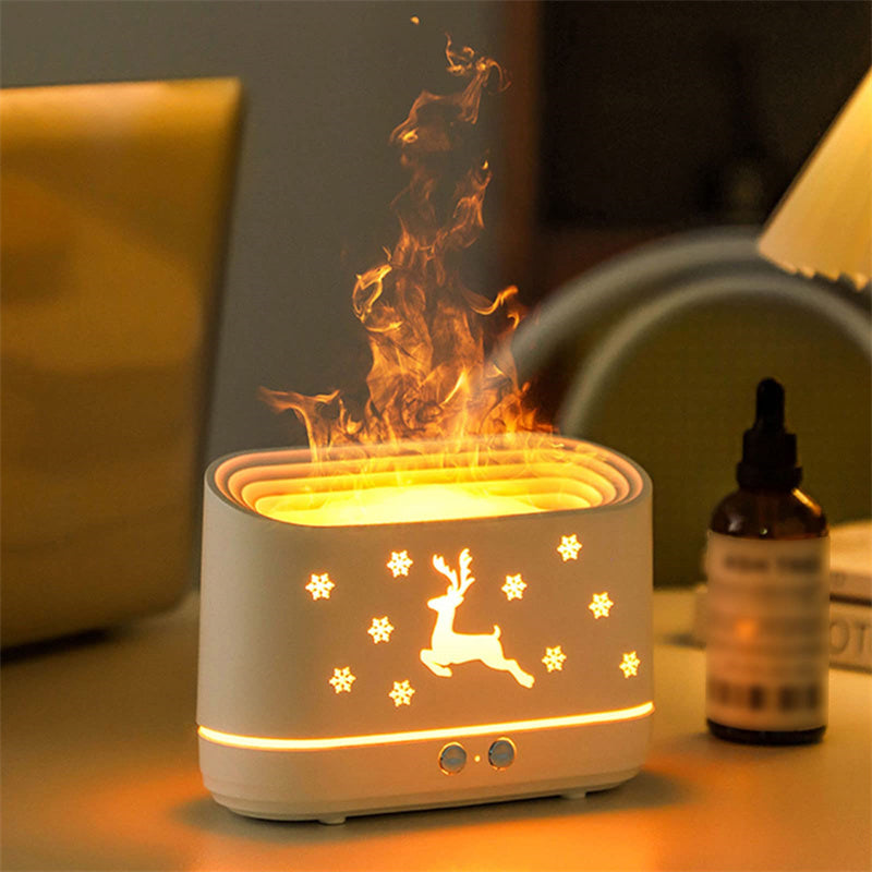 Elk Flame Humidifier Diffuser Mute Atmosphere Lamp for Home