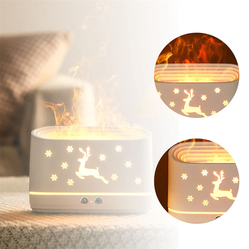 Elk Flame Humidifier Diffuser Mute Atmosphere Lamp for Home
